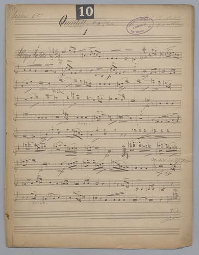 Quartett : No. 10 - Parts: Violin 1,