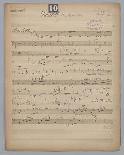 Quartett : No. 10 - Parts: Violoncello,