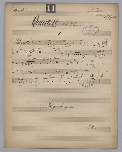 Quartett : No. 11 - Parts: Violin 2,