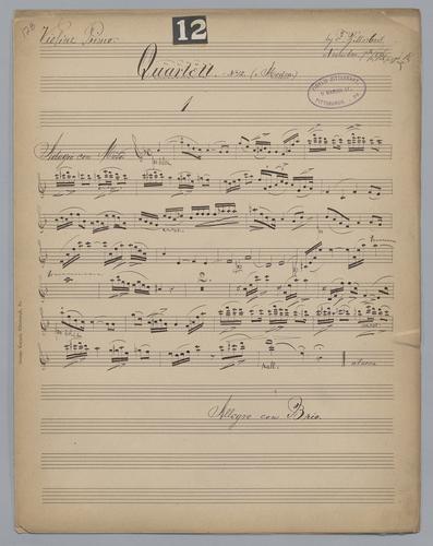 Quartett : No. 12 - Parts: Violine Primo,