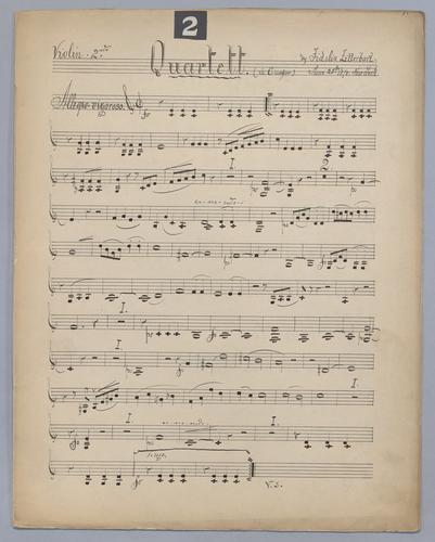 Quartett : [no.] 2 - Parts: Violin 2,