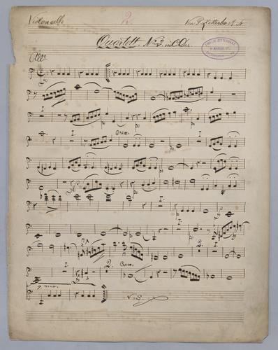 Quartett : No. 2 - Parts: Violoncello,