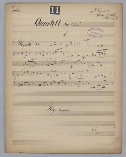 Quartett : No. 11 - Parts: Viola,