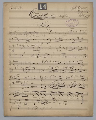 Quartett : No. 14 - Parts: Violin 1,