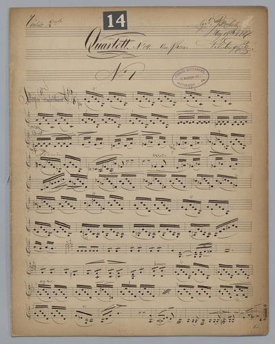 Quartett : No. 14 - Parts: Violin 2,