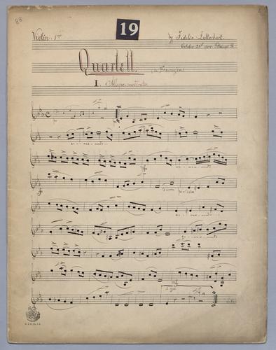 Quartett : [no.] 19 - Parts: Violin 1,