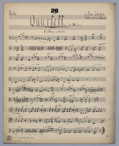 Quartett : [no.] 28 - Parts: Viola,