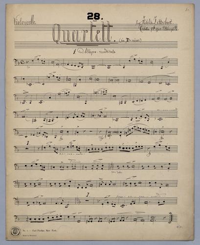 Quartett : [no.] 28 - Parts: Violoncello,