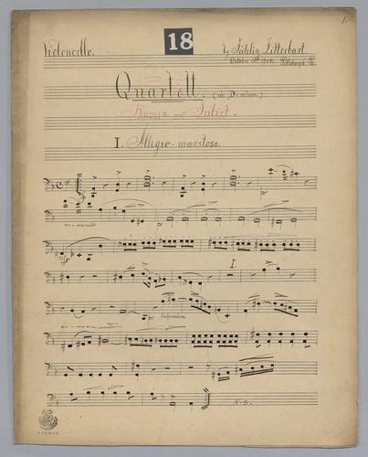 Quartett : [no.] 18 - Parts: Violoncello,