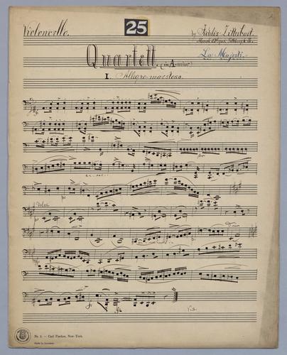 Quartett : [no.] 25 - Parts: Violoncello,