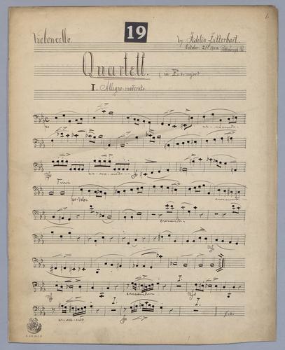 Quartett : [no.] 19 - Parts: Violoncello,
