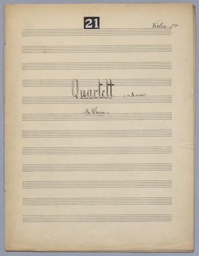 Quartett : [no.] 21 - Parts: Violin 1,