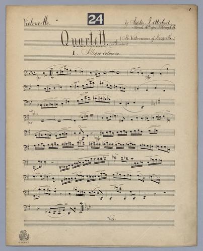Quartett : [no.] 24 - Parts: Violoncello,