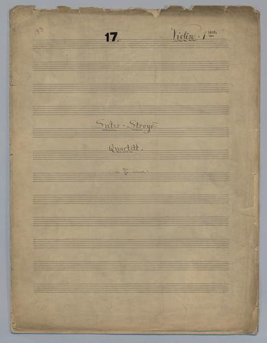 Suter-Stroyd Quartett - Parts: Violin 1,