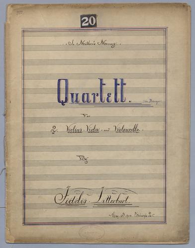 Quartett : [no.] 20 - Parts: Violin 1,