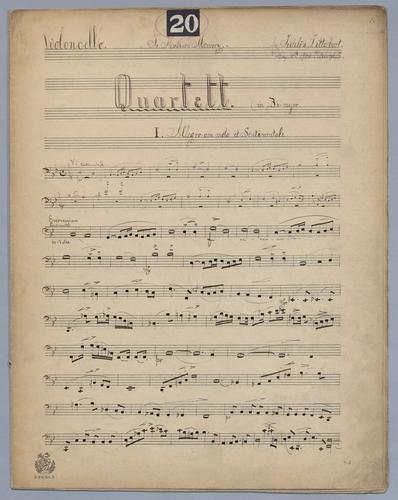 Quartett : [no.] 20 - Parts: Violoncello,