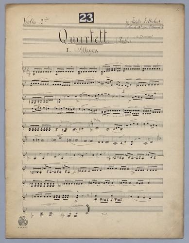 Quartett : [no.] 23 - Parts: Violin 2,