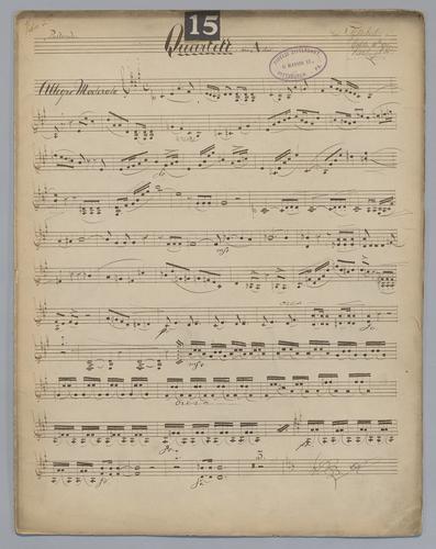Quartett : [no.] 15 - Parts: Violin 2,