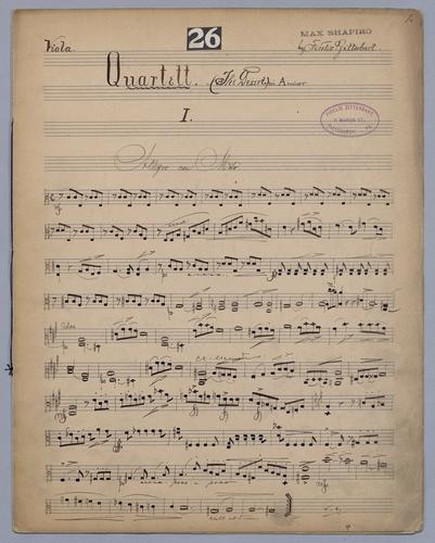 Quartett : [no.] 26 - Parts: Viola