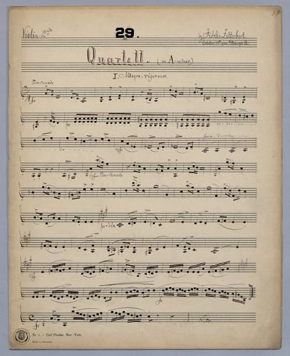 Quartett : [no.] 29 - Parts: Violin 2,