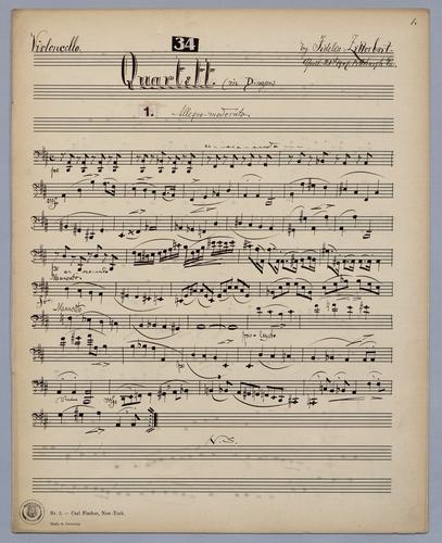 Quartett : [no.] 34 - Parts: Violoncello,