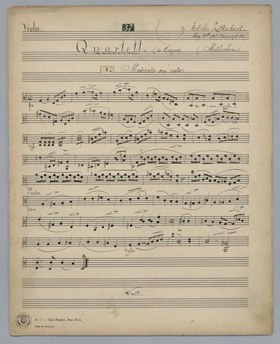 Quartett : [no.] 37 - Parts: Viola,