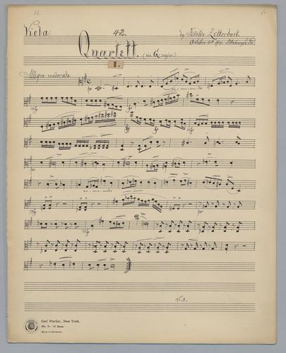 Quartett : [no.] 42 - Parts: Viola,