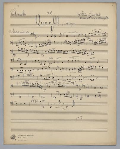 Quartett : [no.] 42 - Parts: Violoncello,