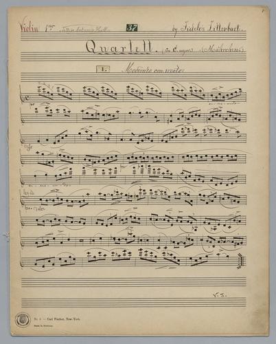 Quartett : [no.] 37 - Parts: Violin 1,