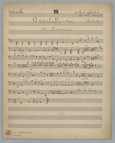 Quartett : [no.] 37 - Parts: Violoncello,