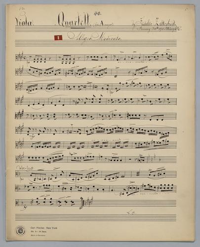 Quartett : [no.] 40 - Parts: Viola,