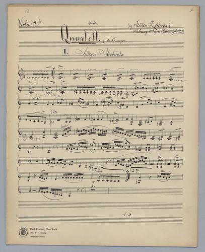Quartett : [no.] 44 - Parts: Violin 2,