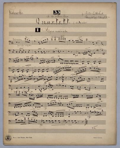 Quartett : [no.] 33 - Parts: Violoncello,