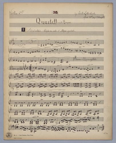 Quartett : [no.] 35 - Parts: Violin 2,