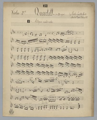 Quartett : [no.] 38 - Parts: Violin 2,