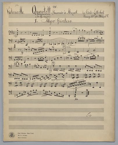 Quartett : [no.] 41 - Parts: Violoncello,
