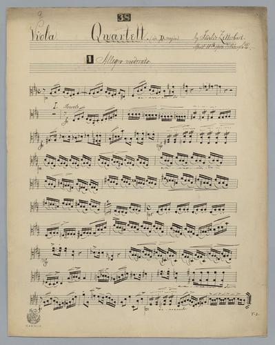 Quartett : [no.] 38 - Parts: Viola,