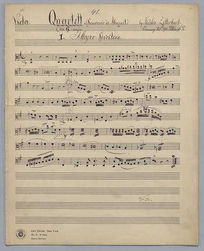 Quartett : [no.] 41 - Parts: Viola,