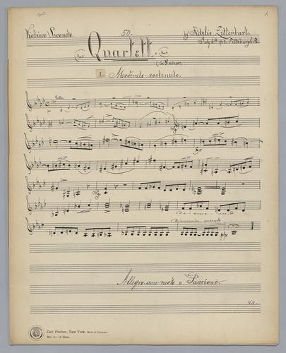 Quartett : [no.] 50 - Parts: Violino Secondo,