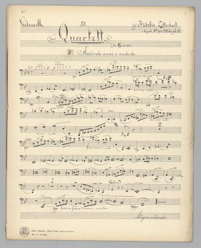 Quartett : [no.] 51 - Parts: Violoncello,