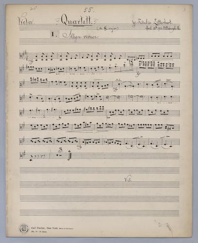 Quartett : [no.] 55 - Parts: Viola,