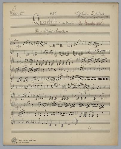 Quartett : [no.] 48b - Parts: Violin 2,