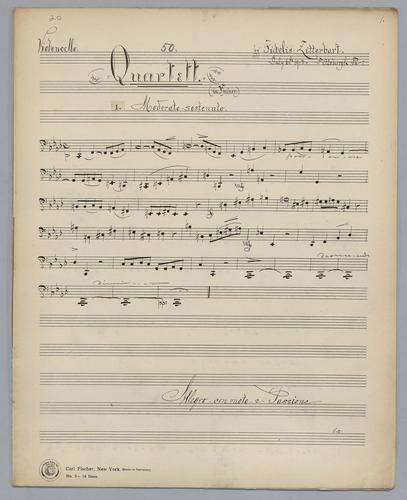 Quartett : [no.] 50 - Parts: Violoncello,