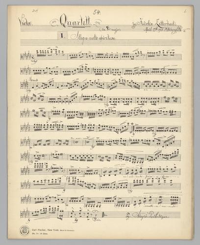 Quartett : [no.] 54 - Parts: Viola,