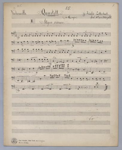 Quartett : [no.] 55 - Parts: Violoncello,