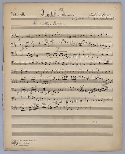 Quartett : [no.] 58 - Parts: Violoncello,