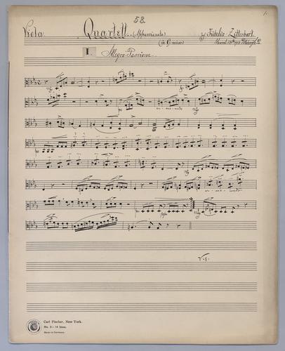 Quartett : [no.] 58 - Parts: Viola,