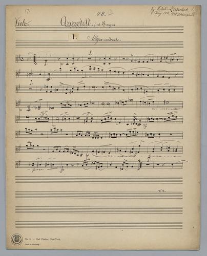 Quartett : [no.] 48a - Parts: Viola,