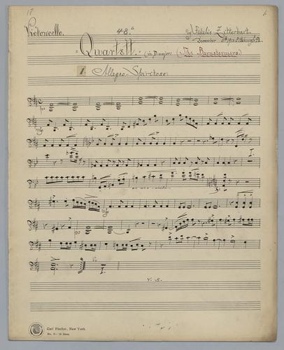 Quartett : [no.] 48b - Parts: Violoncello,