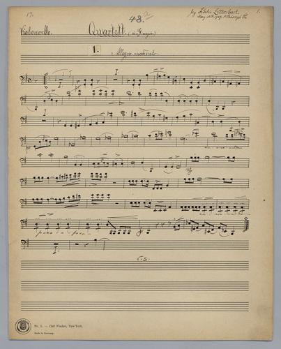 Quartett : [no.] 48a - Parts: Violoncello,